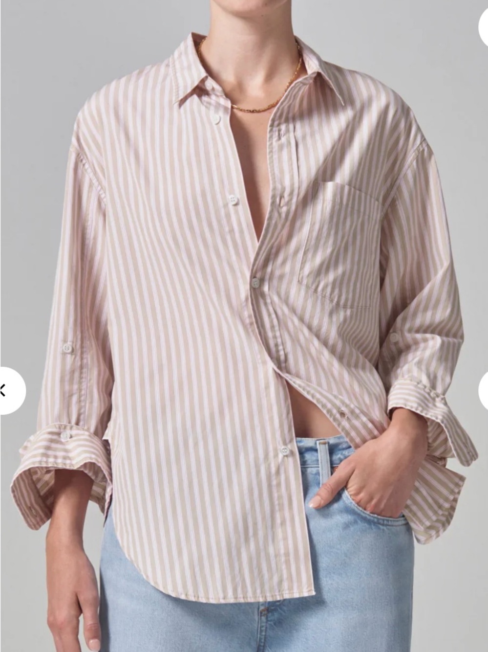 Citizens of Humanity Kayla Shirt, NWT, SZ XS in Mesa Stripe